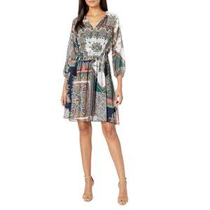 Tommy Hilfiger Blouson V-Neck Boho Peasant Dress